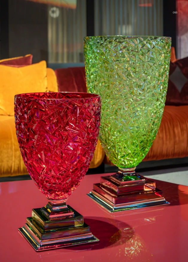 DIDI Collection — ruby and emerald crystal vases