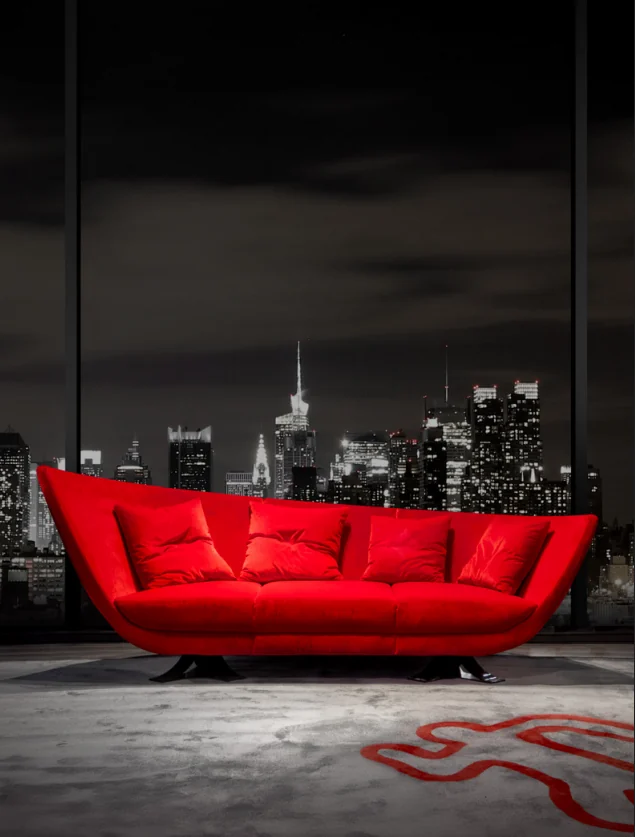 GOTHAM Collection — red sofa