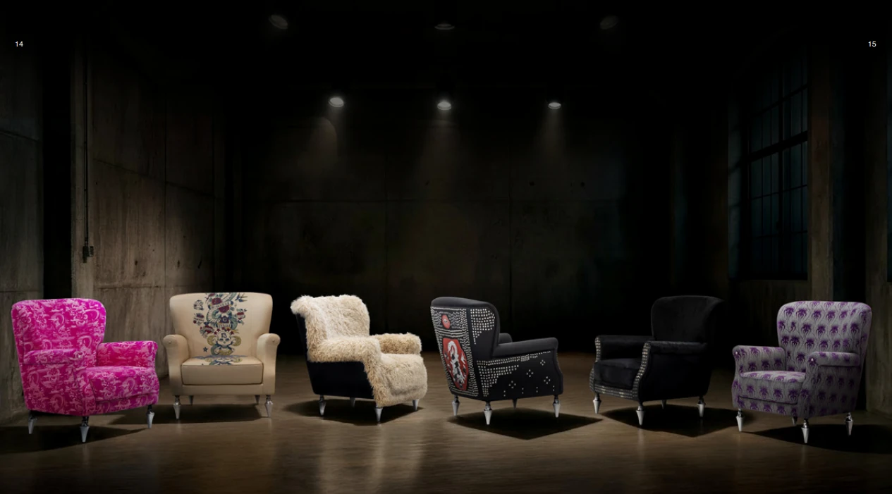 JR Home by John Richmond — statement armchairs
